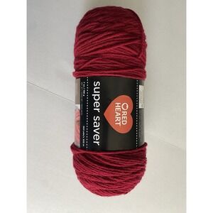Red‎ Heart Super Saver Yarn Burgundy in Wrapper 7oz 364 Yads 100% Acrylic